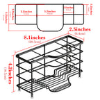 Linkidea Electric Toothbrush Holder Stand, Stainless Steel Bathroom Storage for Toothpaste, 6 Slots Ventilated Countertop Organizer for Cleanser, Comb, Razor (Black)