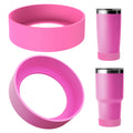 Linkidea 2 Pack Water Bottle Boot Compatible with YETI Tumbler 20oz/30oz, Travel Mug 20oz/30oz, Silicone Anti-Slip Waterbottle Bottom Sleeve Cover Protector (Pink)