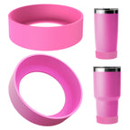 Linkidea 2 Pack Water Bottle Boot Compatible with YETI Tumbler 20oz/30oz, Travel Mug 20oz/30oz, Silicone Anti-Slip Waterbottle Bottom Sleeve Cover Protector (Pink)