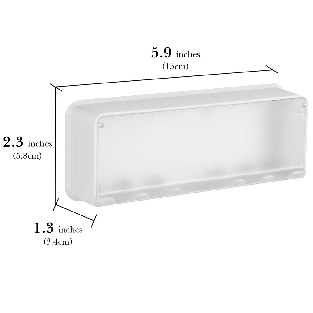 Linkidea Mounted Toothbrush Holder with Cover for Shower, Bathroom, Plastic Self Adhesive Wall Mount 4 Slots Tooth Brush Hanger Compatible with Colgate ExtraClean, Oral-B CrossAction (White)