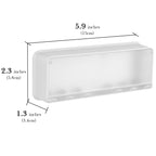 Linkidea Mounted Toothbrush Holder with Cover for Shower, Bathroom, Plastic Self Adhesive Wall Mount 4 Slots Tooth Brush Hanger Compatible with Colgate ExtraClean, Oral-B CrossAction (White)