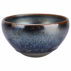 Linkieda Handcrafted Ceramic Shaving Bowl for Wet Shaving, Compatible with All Shaving Brushes, Unique Jian Zhan Glaze for Bathroom Use (Colorful)