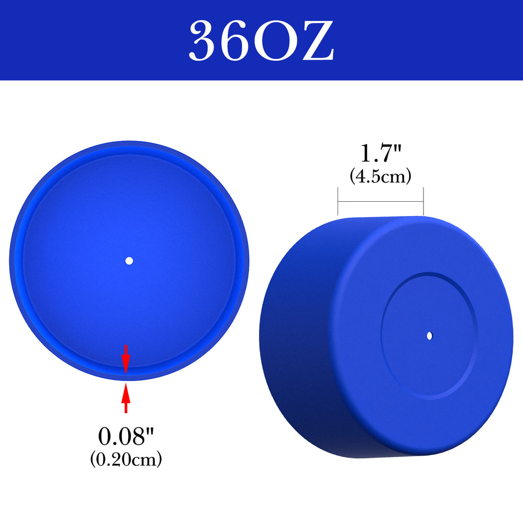 Linkidea 2 Pack Water Bottle Boot Compatible with Stanley Quick Flip GO 36oz, Silicone Waterbottle Bottom Bumper Protector (Navy Blue)