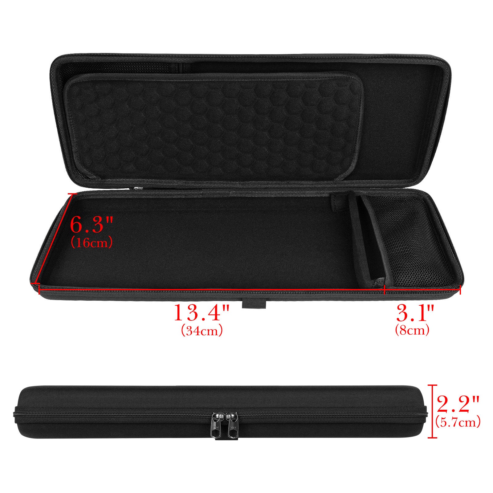 Linkidea Hard Travel Case for Compact 75% Keyboard and Mouse Case, Computer 84 Key Wireless/Wired Keyboard Carrying Protective Storage Box Bag, Compatible with ASUS ROG Azoth 75%