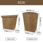 Linkidea Wax Canvas Lunch Bag, Waterproof Firm Storage Container for Food, Reusable Large Capacity Insulated Sack Fits Picnic, Work, Portable Organizer for Men & Women (Brown)