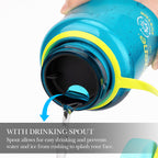 Linkidea 4 Pack Water Bottle Silicone Splashguard Compatible with Nalgene Sustain Wide Mouth 32oz, Anti-Spill Splash Guard for Wide-Necked Bottles with 53mm Opening, Waterbottle Easy Sipper