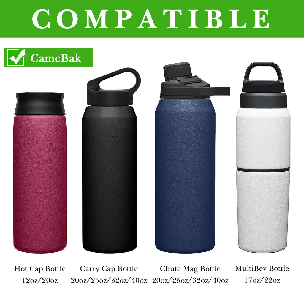 Linkidea 2 Pack Water Bottle Tea Infuser for Loose Leaf Tea, Compatible with CamelBak Chute Mag, Carry Cap 20oz/25oz/32oz/40oz Attachment, 304 Stainless Steel Mesh Strainer