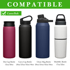 Linkidea 2 Pack Water Bottle Tea Infuser for Loose Leaf Tea, Compatible with CamelBak Chute Mag, Carry Cap 20oz/25oz/32oz/40oz Attachment, 304 Stainless Steel Mesh Strainer