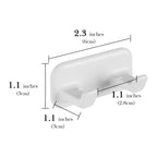 Linkidea 2 Pack Razor Holder with Self-Adhesive, Shower Hook for Razor, Bathroom Organizer for Shaver, Robe, Towel, Loofah, Compatible with Gillette Fusion 5 Power, Sensor 3(White)