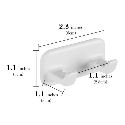 Linkidea 2 Pack Razor Holder for Shower, Self-Adhesive Wall Mount Razor Hook, No Drill Bathroom Shaver Organizer, Compatible with Gillette Fusion 5, Harry's, Dorco Pace 6 (White)