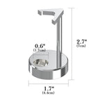 Linkidea Premium Men's Razor Stand, Safety Razor Holder Compatible with Vikings Blade the Chieftain, Merkur 34C, 700002, 23C, 38C, Shaving Tool Organizer for Bathroom Counter (Silver)