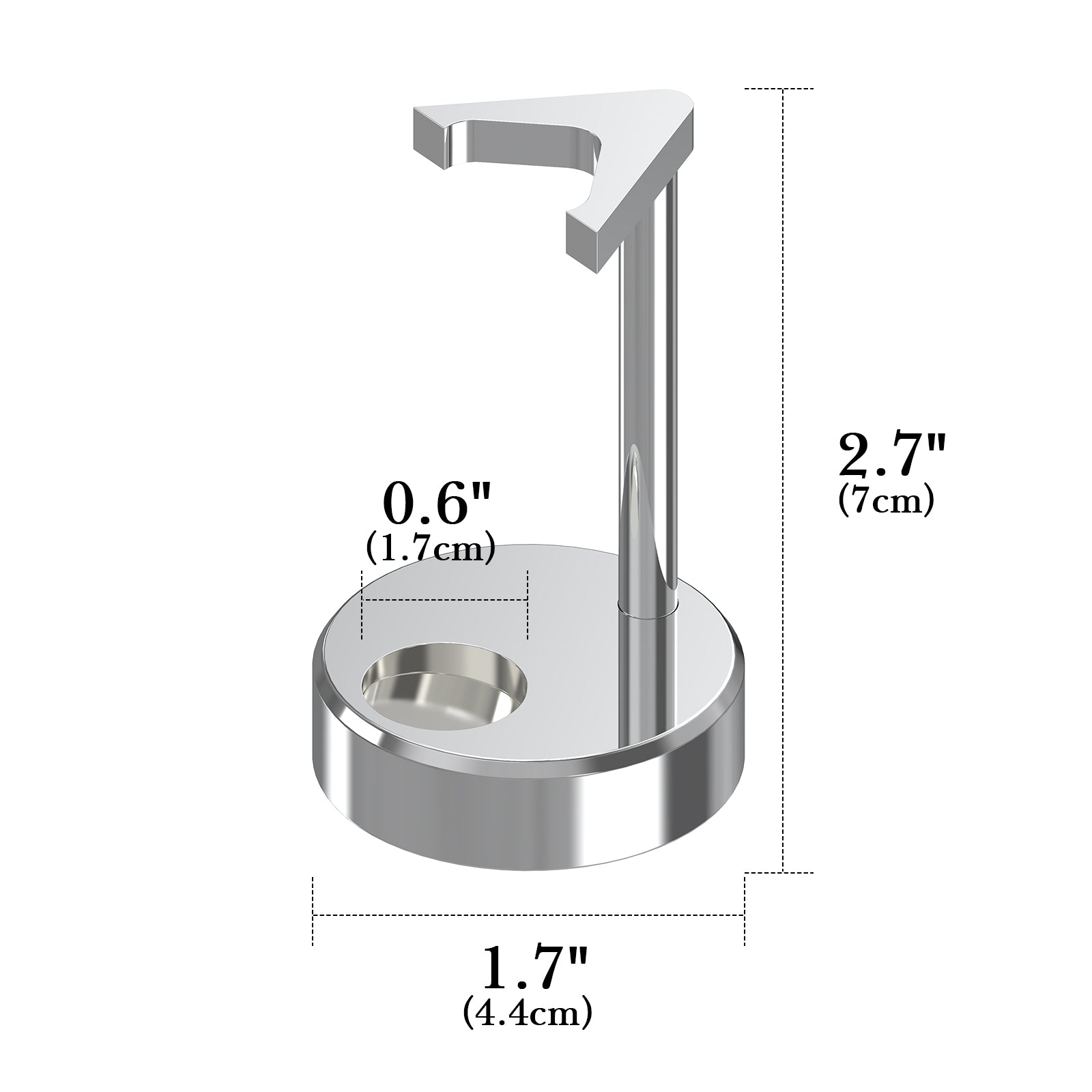 Linkidea Premium Men's Razor Stand, Safety Razor Holder Compatible with Vikings Blade the Chieftain, Merkur 34C, 700002, 23C, 38C, Shaving Tool Organizer for Bathroom Counter (Silver)