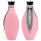 Linkidea 1 Pack Bottle Sleeve Compatible with SodaStream Glass Bottle Carafe, Insulated Neoprene Waterbottle Cover Holder with Zipper (Pink)