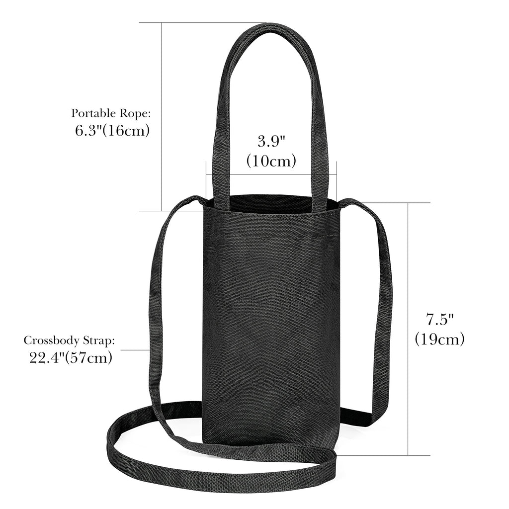 Linkidea Tumbler Carrier with Strap Compatible with YETI Rambler Tumbler 30oz, IRON °FLASK Classic Tumbler 2.0 20oz/24oz/32oz, Waterbottle Sling Bag Coffee Mug Holder, Shoulder Strap, Black
