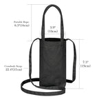Linkidea Tumbler Carrier with Strap Compatible with YETI Rambler Tumbler 30oz, IRON °FLASK Classic Tumbler 2.0 20oz/24oz/32oz, Waterbottle Sling Bag Coffee Mug Holder, Shoulder Strap, Black