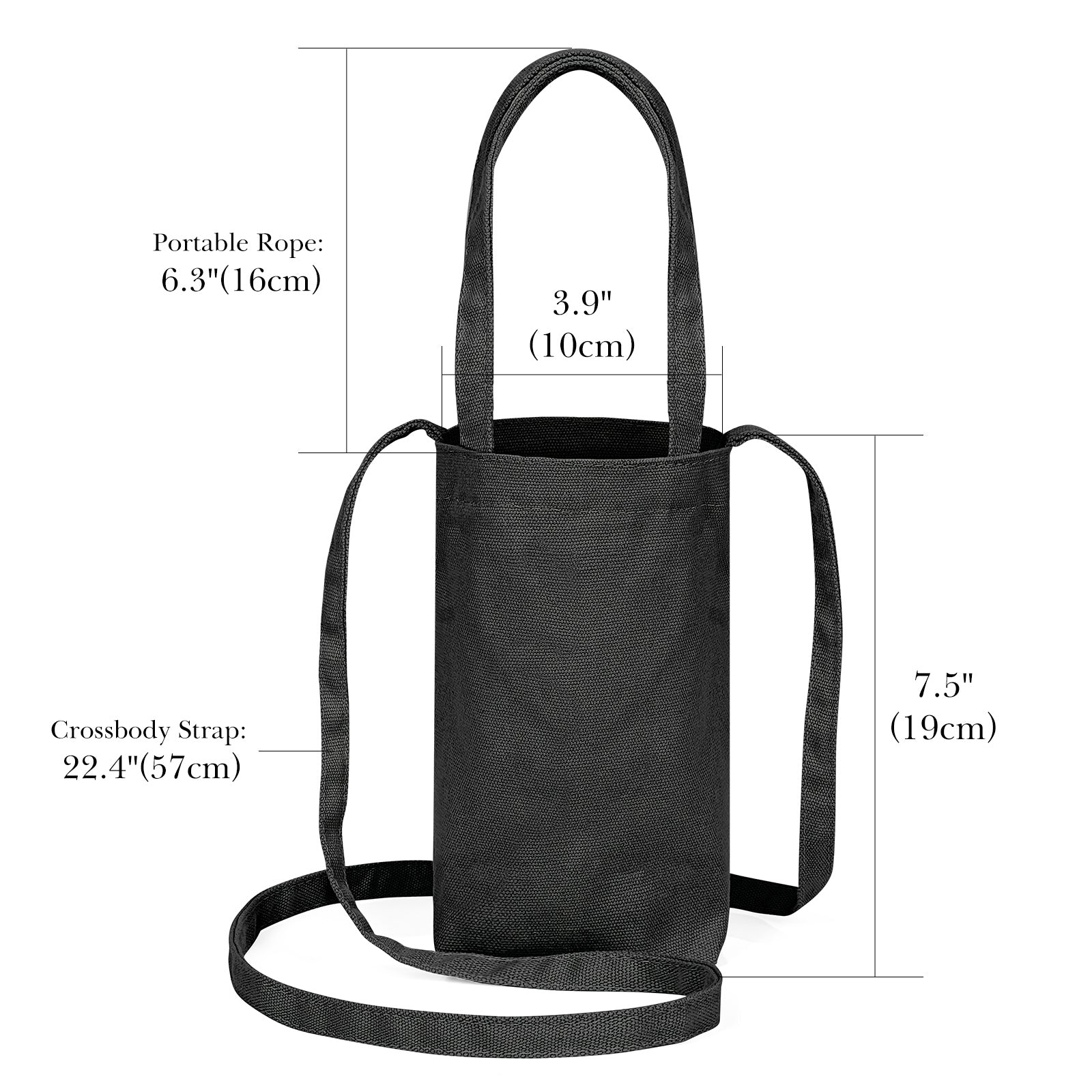 Linkidea Tumbler Carrier with Strap Compatible with YETI Rambler Tumbler 30oz, IRON °FLASK Classic Tumbler 2.0 20oz/24oz/32oz, Waterbottle Sling Bag Coffee Mug Holder, Shoulder Strap, Black