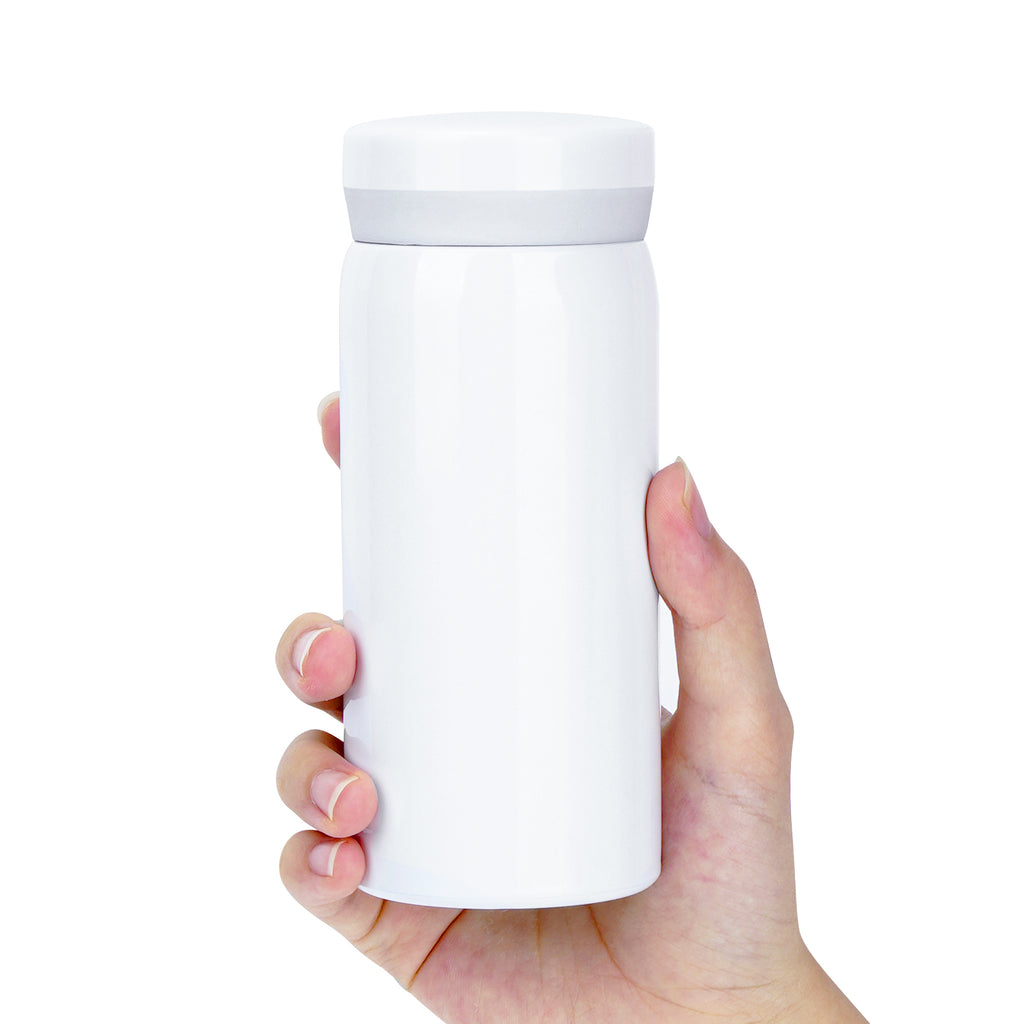 Linkidea 6.8oz (200ml) Mini Water Bottle, Vacuum Insulated Stainless Steel Bottle for Hot & Cold Drinks, Spill-Proof Small Bottle Fit Handbag, Purse and Pocket (White)