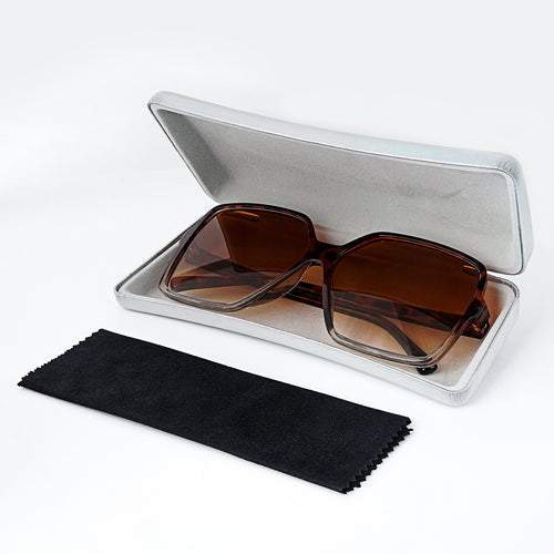 Extra Large Hard Shell Sunglasses Case, Vegan Leather Sun Glasses Storage Organizer Compatible with Persol PO3355S/PO3357S/PO3235S Rayban RB4232/RB4389/RB4202 (XL / White Colorful)