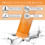 Linkidea 2 Pack Water Bottle Boot Compatible with 25oz S'well ORIGINAL, BJPKPK, Konokyo 25oz Cola Shaped Bottles, Silicone Bottle Boot Bottom Sleeve Cover Protector, Bottle Bumper (Orange)
