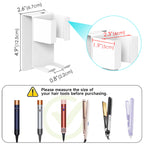 Linkidea Wall Mount Curling Iron Holder, Stainless Steel Hair Straightener Storage, Adhesive Hair Dryer Rack, Bathroom Organizer for Flat Iron, Curling Wand (White)