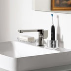 Linkidea Electric Toothbrush Holder with Diatomite Tray, Acrylic Countertop Electronic Brush Organizer Compatible with Oral-B iO, Philips Sonicare ProtectiveClean (White)