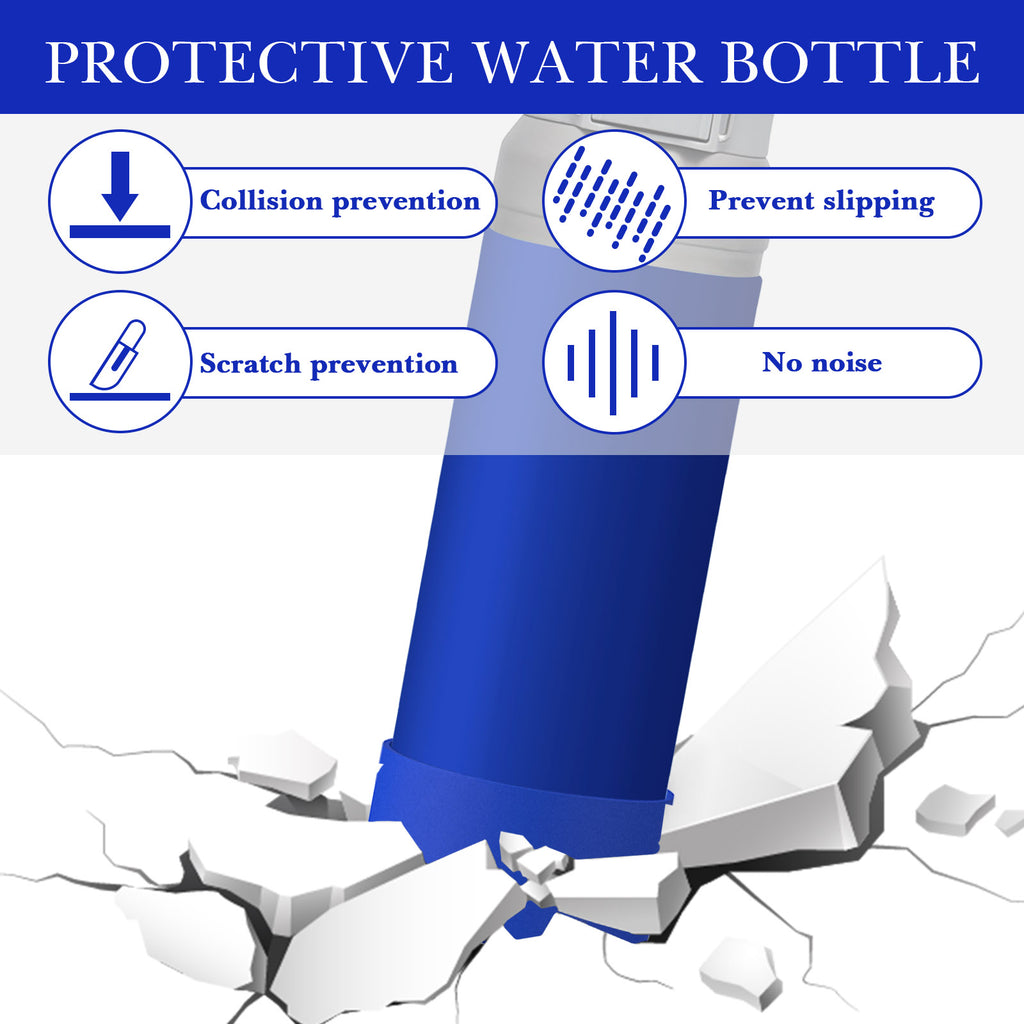Linkidea 2 Pack Water Bottle Boot Compatible with Stanley Quick Flip GO 36oz, Silicone Waterbottle Bottom Bumper Protector (Navy Blue)