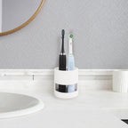 Linkidea Electric Countertop Toothbrush Holder, 4 Slots Plastic Brush Organizer Compatible with Oral-B iO Series, Philips Sonicare ProtectiveClean, Colgate ExtraClean (White)