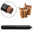 Linkidea Aluminum Cigar Holder Case for Men, 0.8" (2.1cm) Opening Diameter Portable Pocket Cigar Tube, Detachable Airtight Single Cigar Storage, Travel Cigar Container (Black)