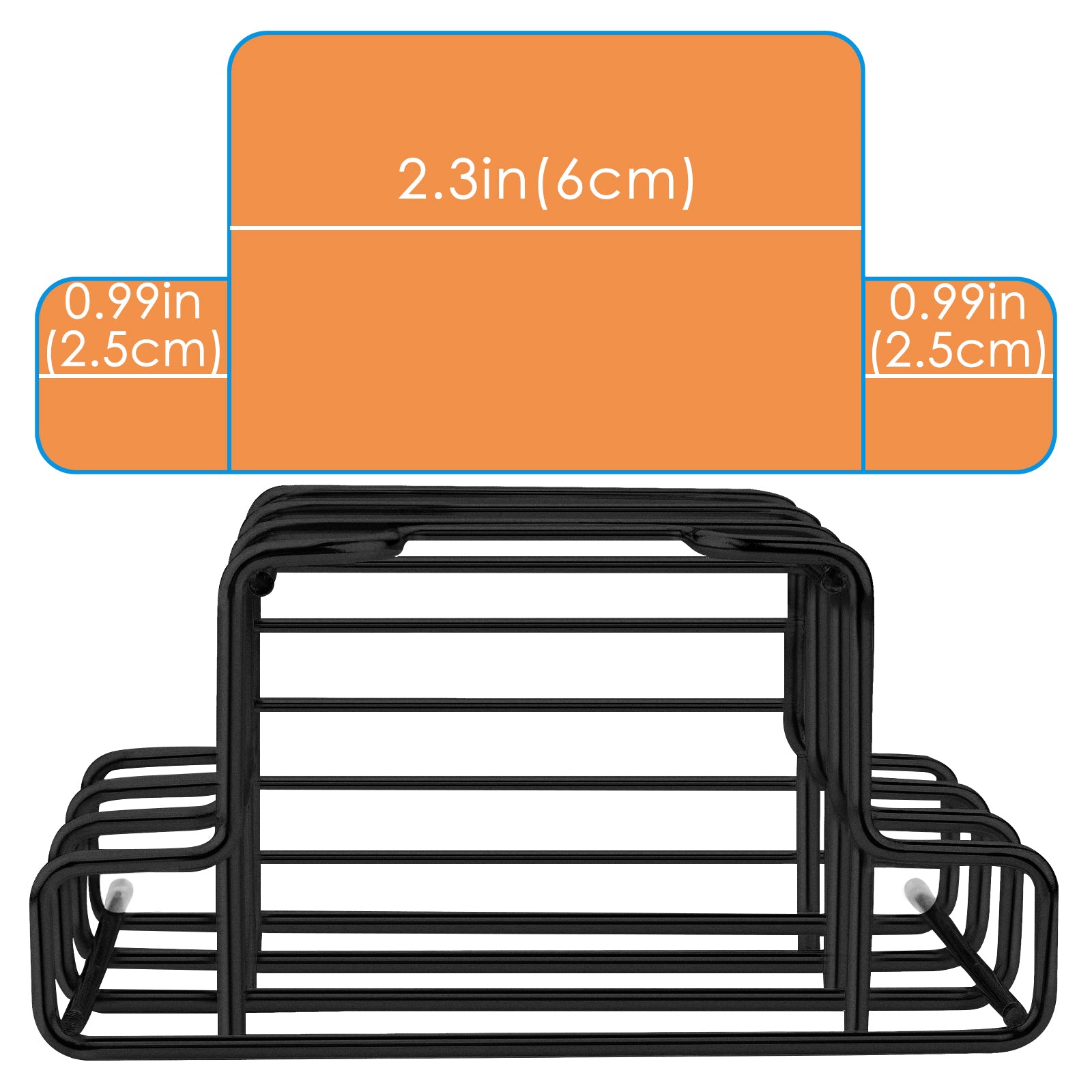 Linkidea 2 Packs Wall Mount Toothbrush Holder for Bathroom, Stainless Steel Tooth Brush Stand for Electric Toothbrush, Razor, Toothpaste, Self Adhesive Countertop 3 Slots Organizer (Black)