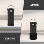 Linkidea 2 Pack Neoprene Water Bottle Boot Compatible with Thermos FUNTAINER Steel/Tritan 12oz/16oz, Ion8 Sport 12oz, JARLSON, Universal 2.3" - 2.7" Bottle Bottom Bumper Protector (Black)