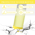 Linkidea 2 Pack Water Bottle Boot Compatible with Stanley Quick Flip GO 36oz, Silicone Waterbottle Bottom Bumper Protector (Yellow)