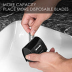 Linkidea 4 Pack Razor Blade Disposal Container, Safety Razor Blade Bank, Safe Razor Metal Disposal Case for Storing Used Wasted Blades (Black)