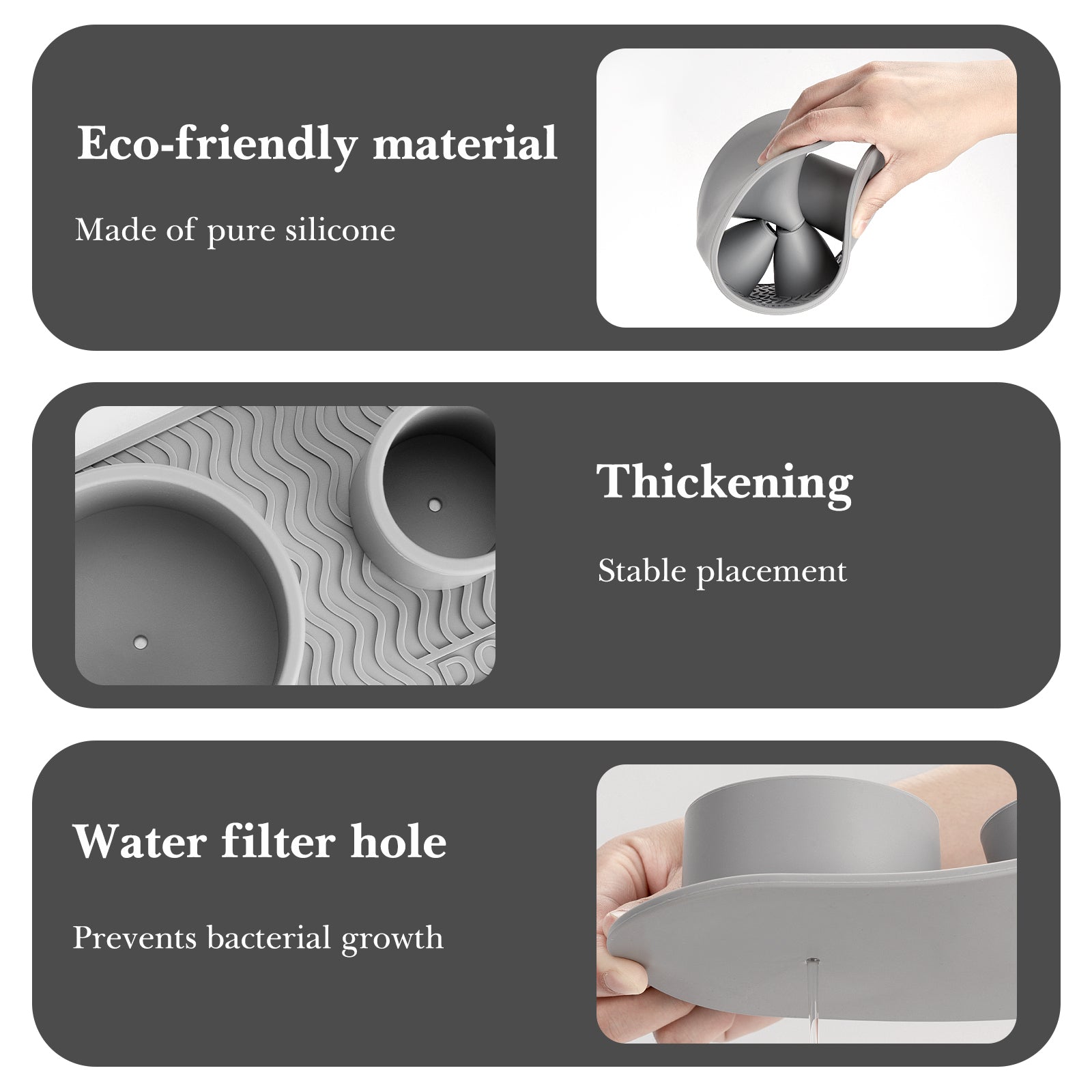 Linkidea Electric Toothbrush Holder, Silicone Tooth Brush Stand, Countertop 4 Slots Electric Toothbrush Holder Organizer Compatible with Oral-B DB4010, Pro 100 CrossAction, Spinbrush Pro (Grey)
