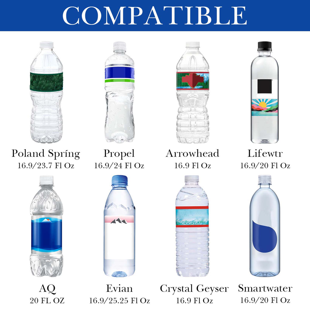 Linkidea Disposable Water Bottle Carrier with Strap Compatible with Smartwater 16.9/20Fl Oz, Insulated Neoprene Plastic Bottled Water Cover Holder with Clip for Backpack (Blue)