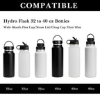 Linkidea 6 Pack Water Bottle Bottom Pad Compatible with Hydro Flask Wide Mouth 32oz/40oz, Silicone Waterbottle Bottom Silencer, Protective Anti-Slip Rubber Bottom Protector