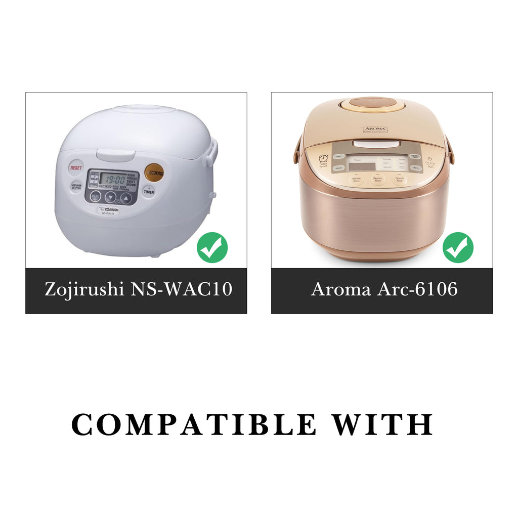 Linkidea Rice Cooker Stainless Steel Inner Pot Compatible with Zojirushi NS-WAC10, NS-TGC10, AROMA ARC-6106, Dishwasher Safe, No Coating Replacement Bowl