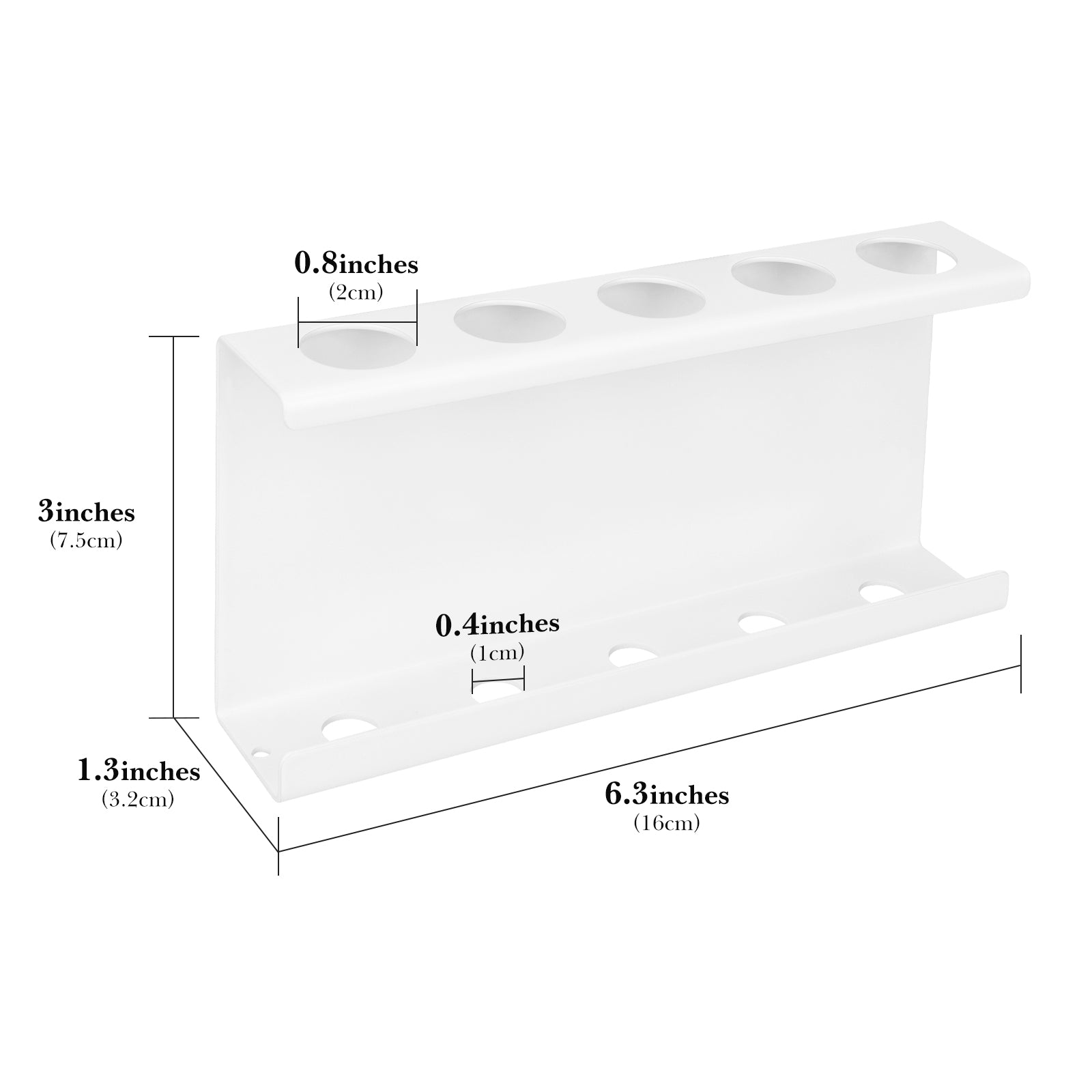 Linkidea Wall Mount Toothbrush Holder for Bathroom, Space Saving Organizer for RV, Stainless Steel 5 Slots Tooth Brush Hanger Compatible with Colgate ExtraClean, Oral-B CrossAction (White)