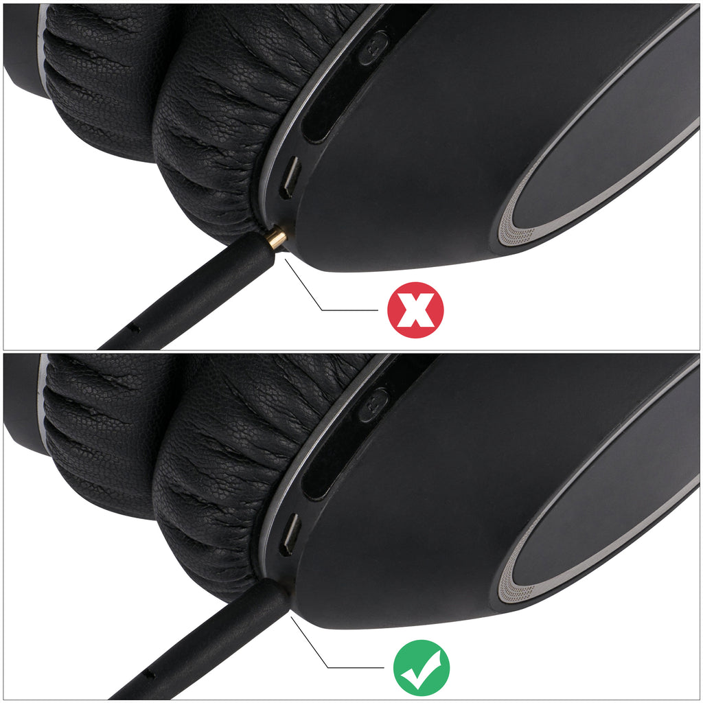 Linkidea Audio Cable for Sennheiser PXC 550, PXC 550 II, Momentum 4, Accentum Plus Headphones, 3.5mm to 2.5mm Replacement Aux Cord (5 ft/1.5 m)