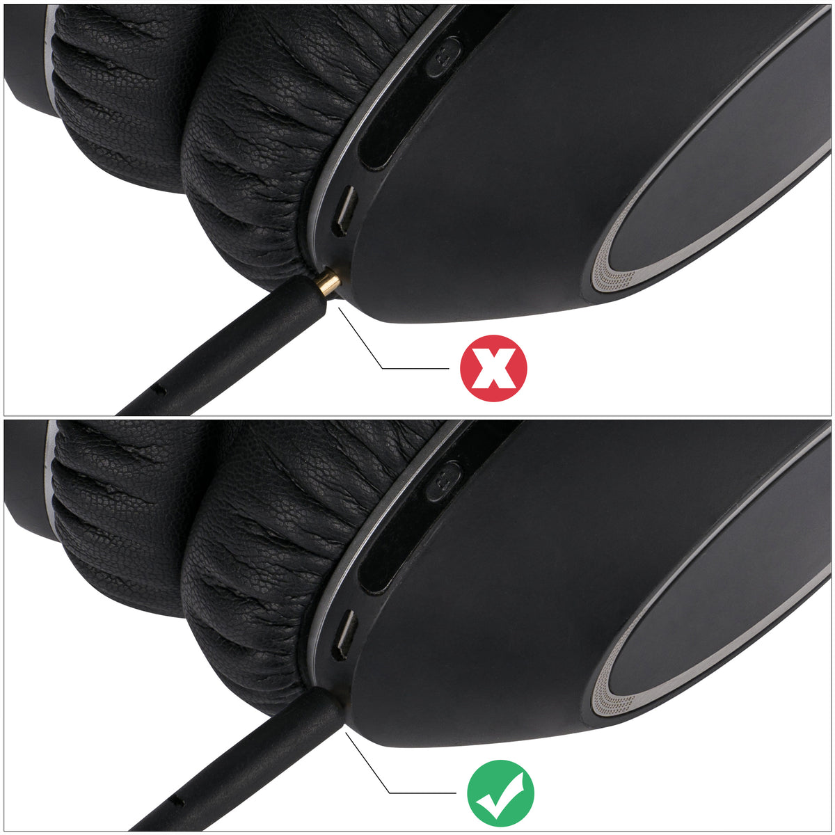 Linkidea Audio Cable for Sennheiser PXC 550, PXC 550 II, Momentum 4, Accentum Plus Headphones, 3.5mm to 2.5mm Replacement Aux Cord (5 ft/1.5 m)