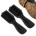 Linkidea Shoe Cleaning Brush Set of 2 with Built-in Dirt Scraper, Stiff Bristle Shoe Brush with Ergonomic Handle, Multi-Purpose Cleaning Brush for Sneakers, Boots, Leather and Household Use
