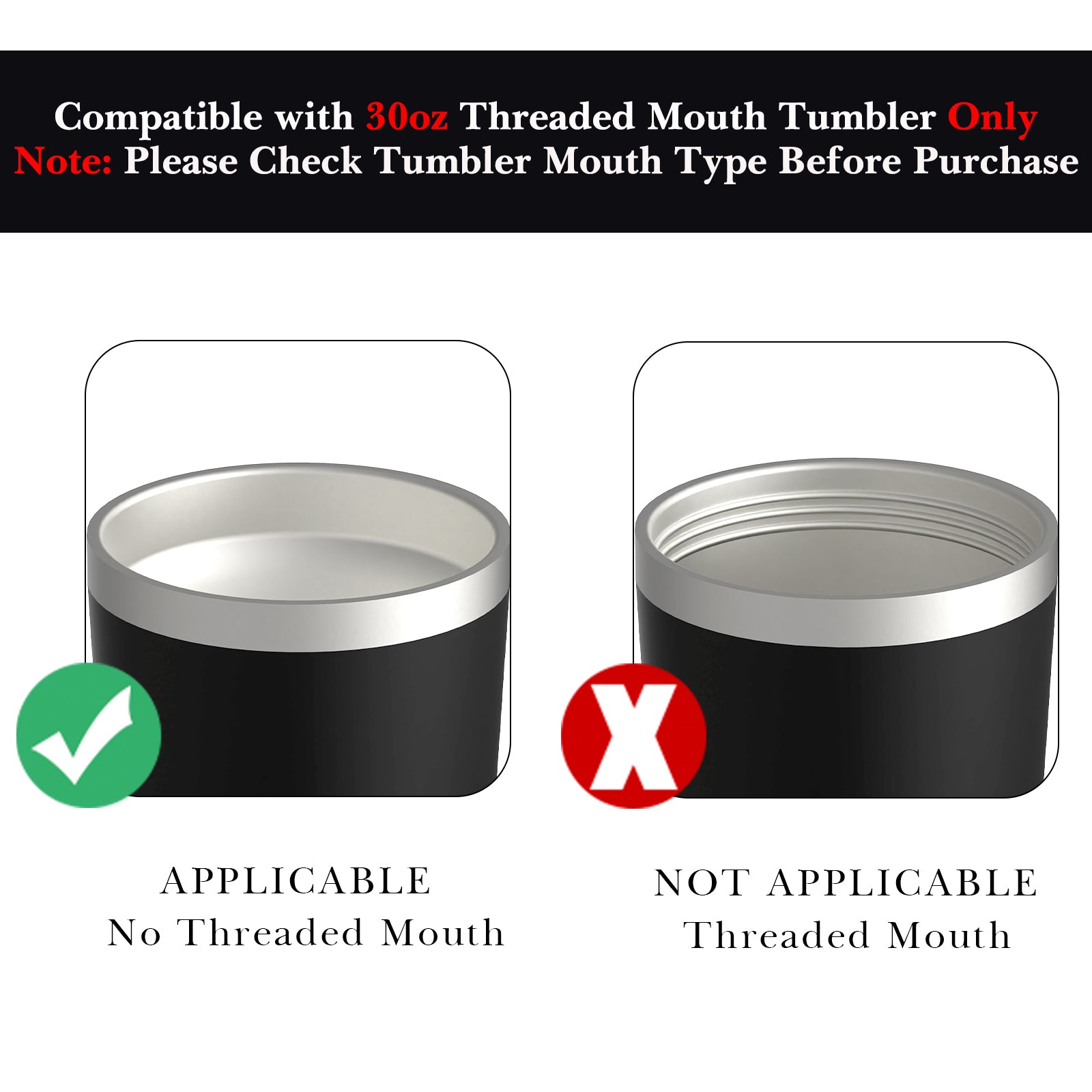 Linkidea 30oz Tumbler Lid Compatible with YETI Rambler, D·S, BJPKPK, 4 Pack Replacement Spill Proof Lids for 3.7" Cup Mouth