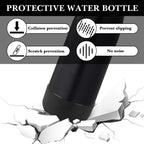 Linkidea 2 Pack Water Bottle Boot Compatible with 17oz ORIGINAL, BJPKPK, MIRA Cascade Cola Shaped Bottles, Silicone Bottle Bottom Sleeve Bumper Protector (Black)
