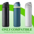 Linkidea Silicone Water Bottle Sleeve Compatible with Owala FreeSip 24oz, Anti-Slip Protector Waterbottle Boot, Bottle Bumper Cover, Green