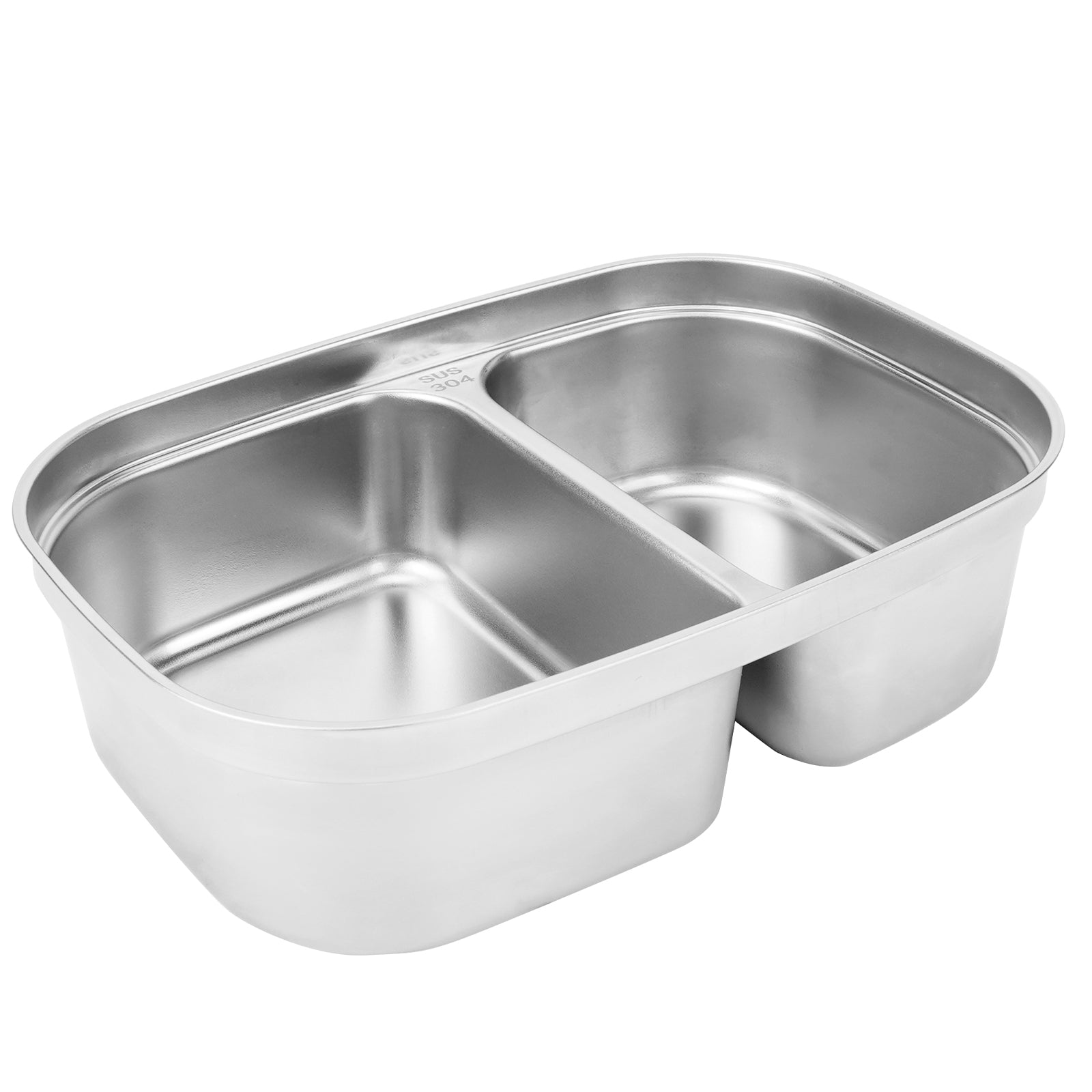 Linkidea 304 Stainless Steel Electric Lunch Box Inner Container, 2 Compartments Removable Reusable Tray, Compatible with 1.5 L SOHIDA, 1.2 L Food Replacement Accessories (Silver)