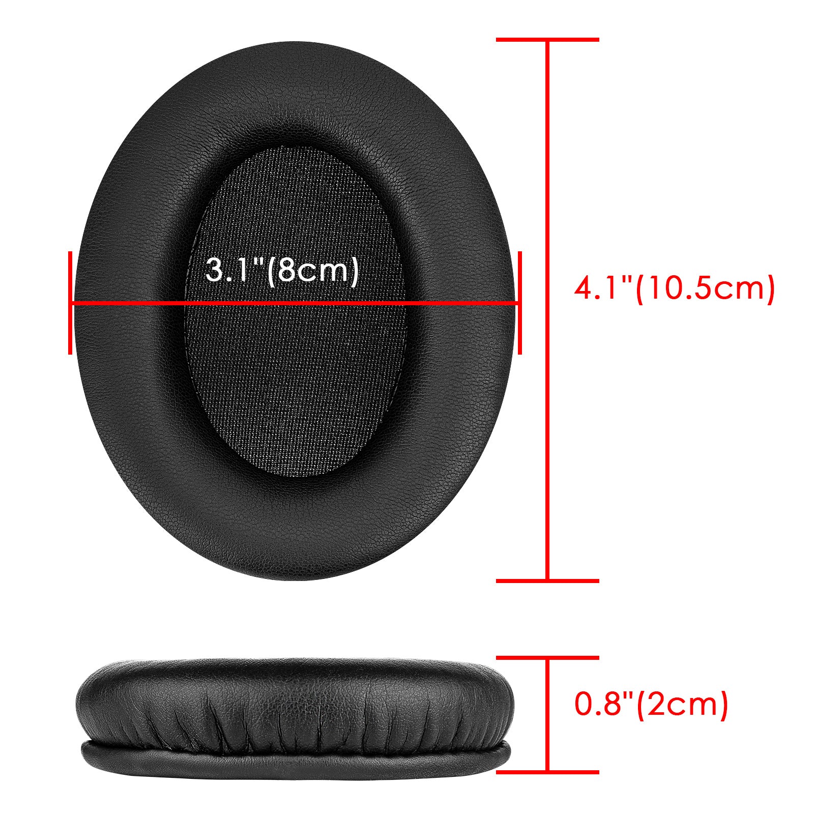 Replacement Ear Pads for HyperX Cloud II/Cloud III/Mix/Alpha/Cloud Flight/Stinger 2 Headphones, Headset Earpads (Protein Leather / Black)