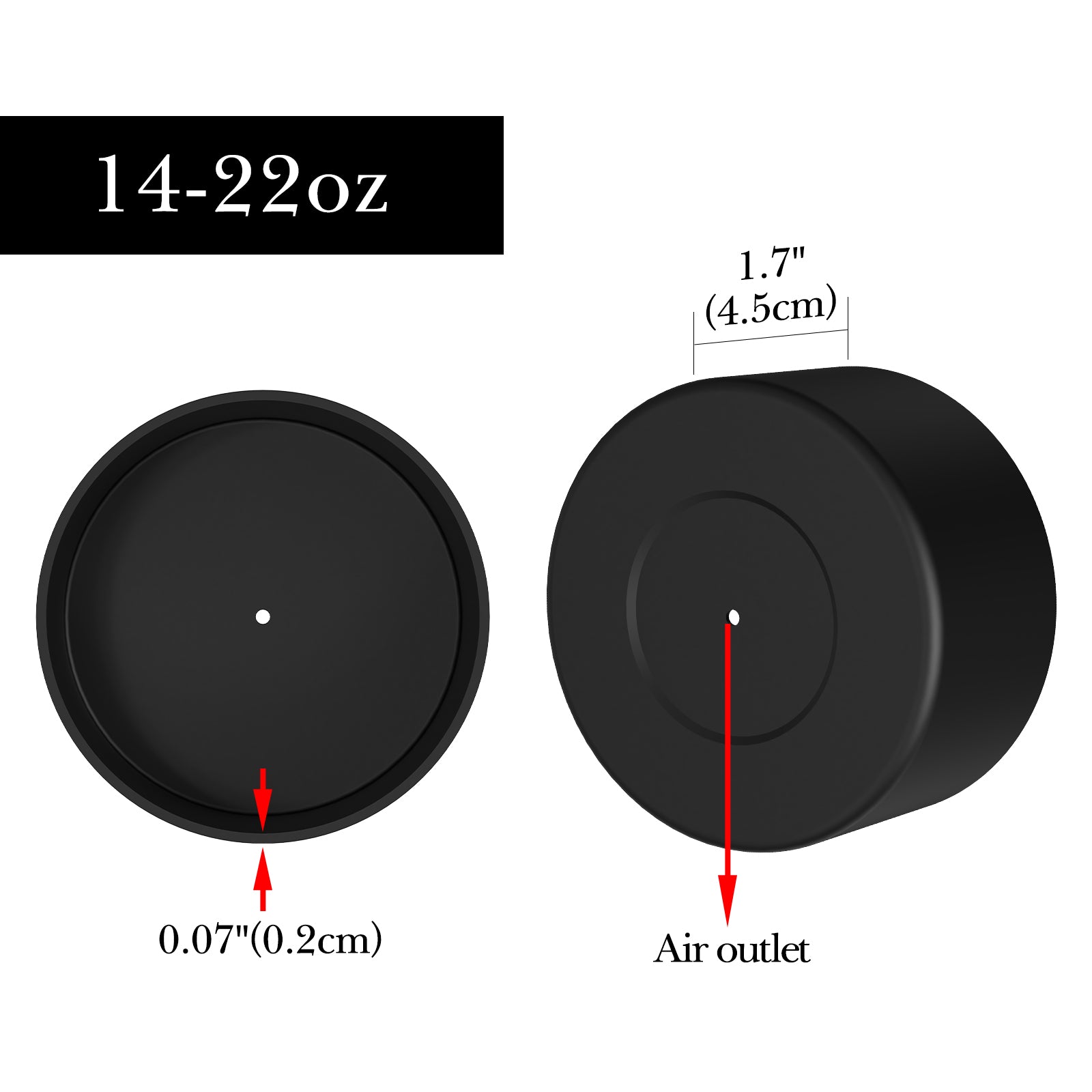 Linkidea 2 Pack Water Bottle Boot Compatible with Simple Modern Summit Collection 14oz/18oz/22oz, Silicone Waterbottles Bottom Bumper Protector (Black)