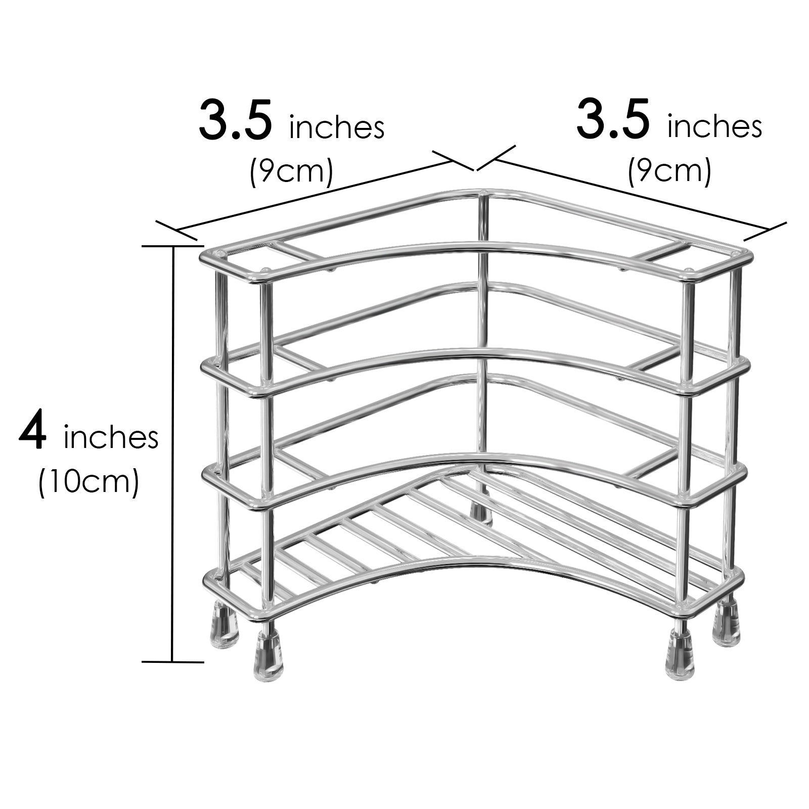 Linkidea Corner Wall Mount Toothbrush Holders for Bathroom, Self Adhesive Triangle Corner Shower Shelf for Tile Walls, Stainless Steel Electric Toothbrush Toothpaste Organizer (Silver)