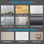 Linkidea Hair Tool Organizer with Hook, Self Adhesive Hair Dryer Holder for Bathroom, Blow Dryer Styling Tool Storage Basket for Bedroom (Black)