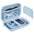Linkidea Handheld Game Console Carrying Case, Protective Travel Retro Mini Game Player Box for Charging Cable, Earpods, Batteries and Accessories (Blue)