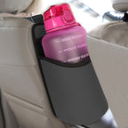Linkidea Extra Large Car Seat Side Water Bottle Holder Compatible with EYQ 128oz, Hydracy Sport Bottle 78oz, Auto Seat Large Cup Hanging Bag with Mesh Pocket, Grey